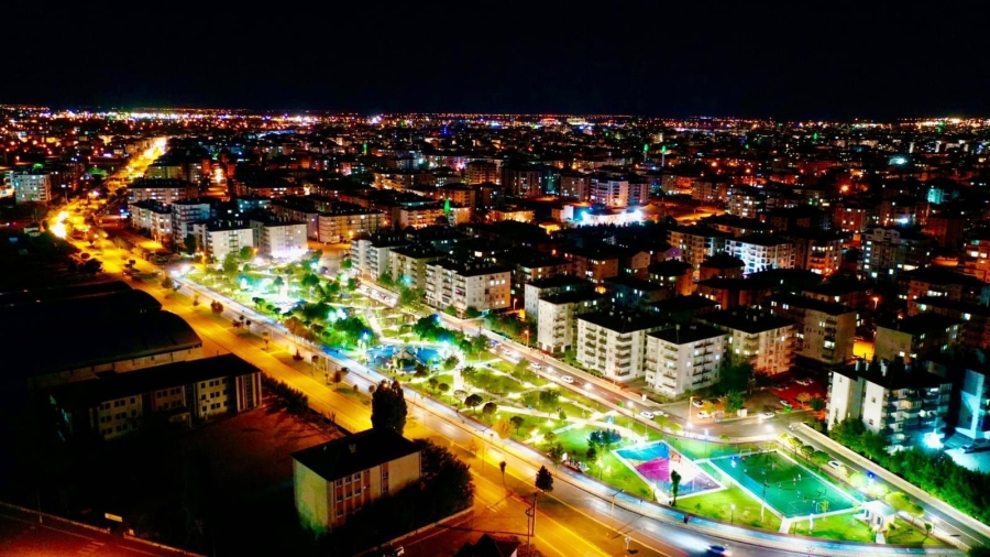 121 oyun parkında aydınlatma çalışması yapıldı 