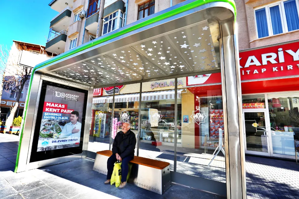 Aksaray Belediyesi akıllı durak projesi hayata geçti