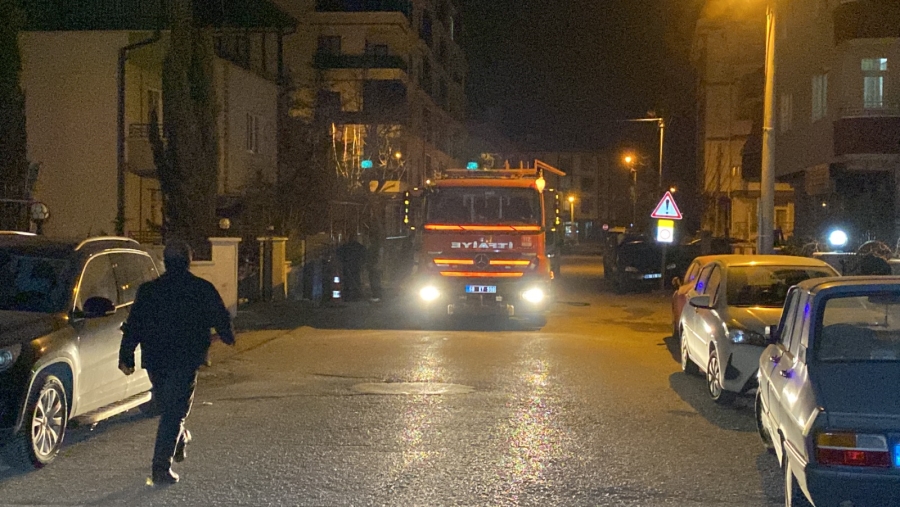 Apartmanın odunluğunda çıkan yangını korkuttu