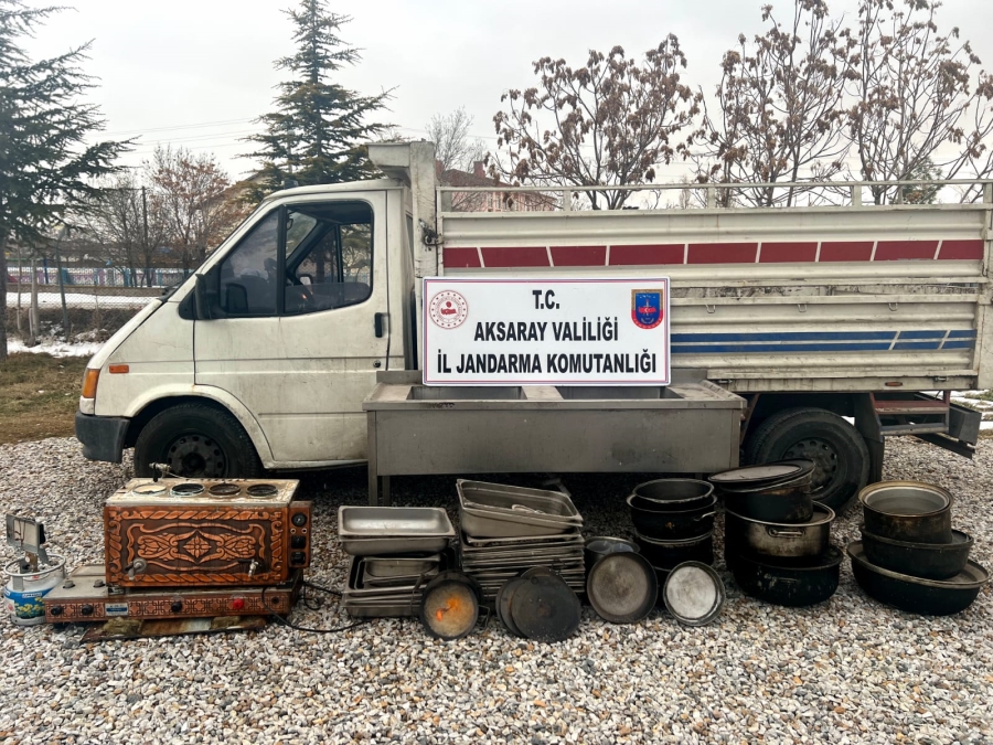 Dinlenme tesisinden mutfak malzemesi çalan 2 şahıs yakalandı 