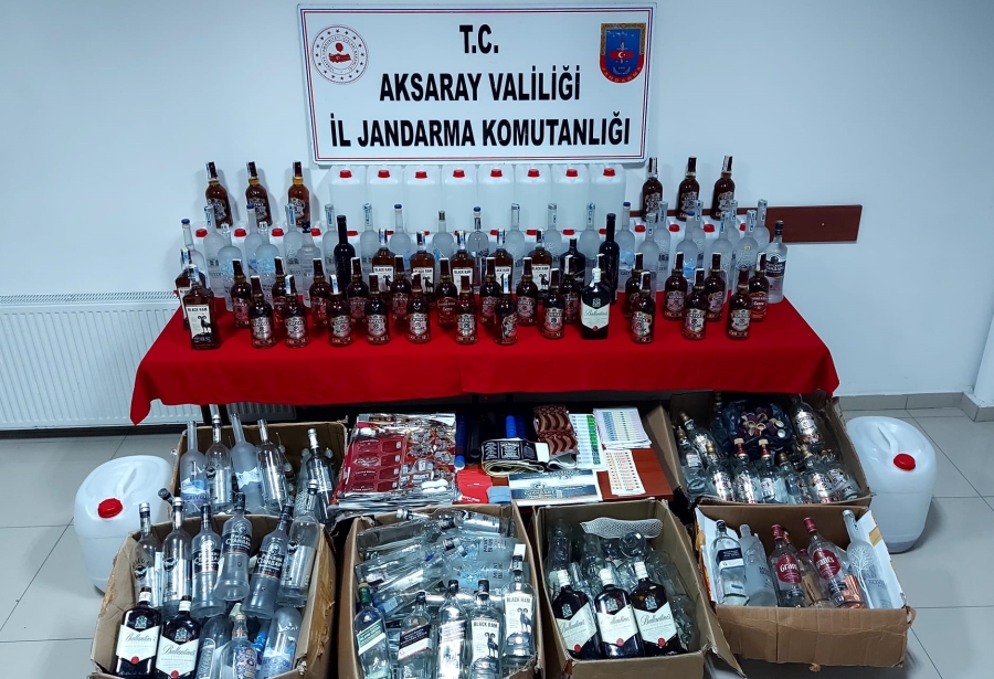 Aksaray jandarmadan sahte alkol operasyonu: 1 tutuklama