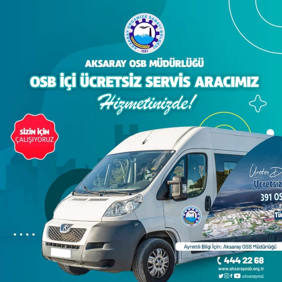 Organize Sanayi Bölgesi içerisinde ücretsiz servis aracı hizmete sunuldu 