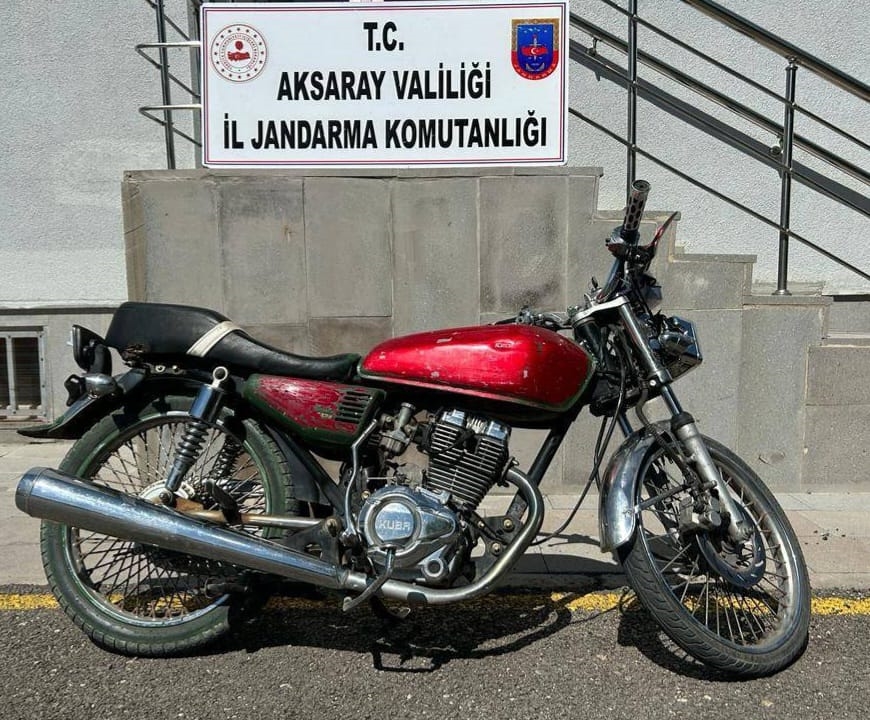 Çalınan motosikleti Jandarma buldu