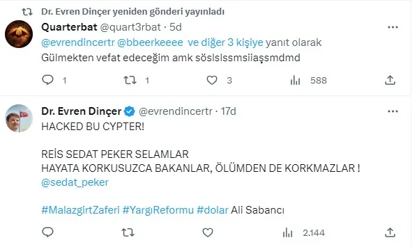 Başkan Evren Dinçer