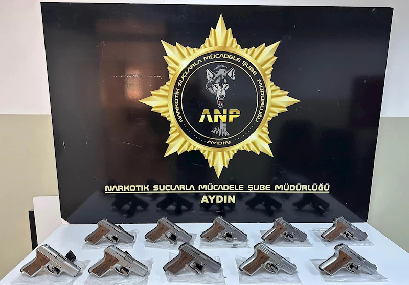 Aydın’da otomobilinde 10 tabancayla yakalanan şüpheli tutuklandı