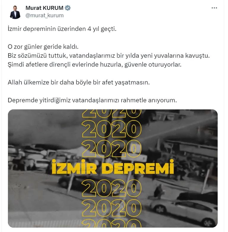 Bakan Kurum: İzmir
