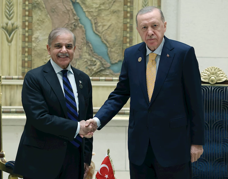 Cumhurbaşkanı Erdoğan, Pakistan Başbakanı Şahbaz Şerif ile bir araya geldi(VİDEO EKLENDİ)