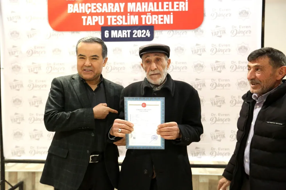 Hamidiye Alacalı vatandaşlar tapularına kavuştu 