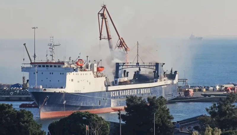 Samsun’da kuru yük gemisinde yangın (2)