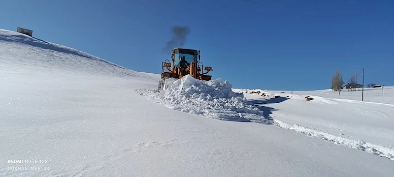 Karlıova ilçe merkezinde biriken kar, kamyonlarla taşınıyor (2)