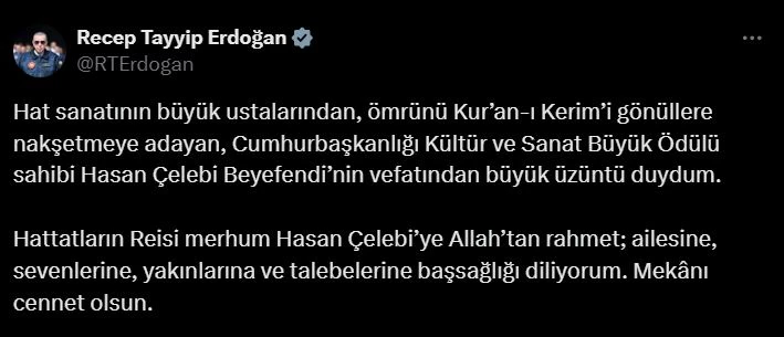 Cumhurbaşkanı Erdoğan