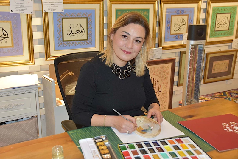 Deniz kabuğuna tezhip