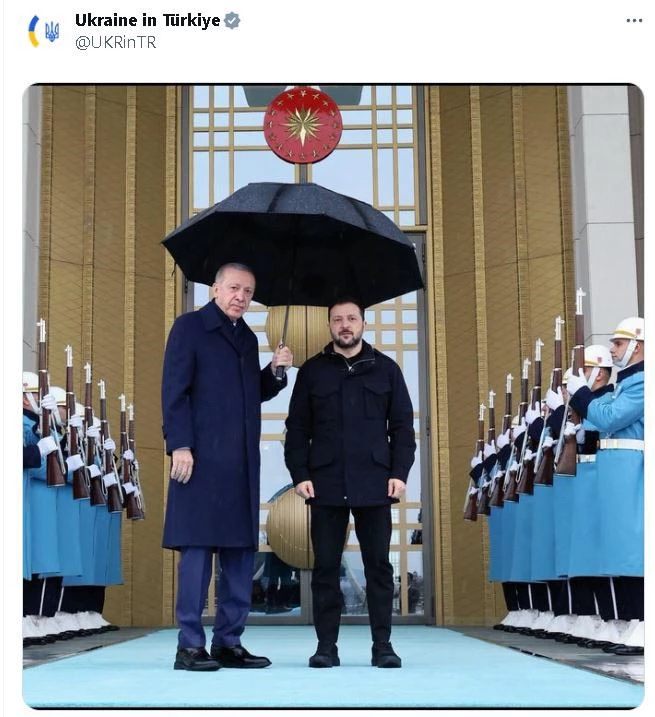 Ukrayna’nın Ankara Büyükelçiliği hesabından Erdoğan paylaşımı