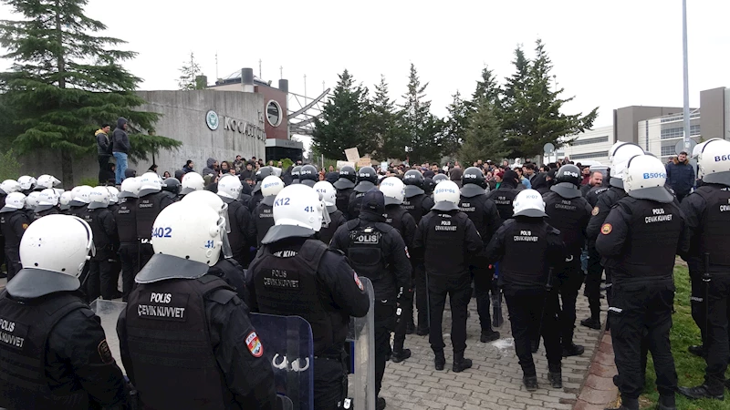 Kocaeli Üniversitesi’ndeki protestoda 6 kişi gözaltına alındı