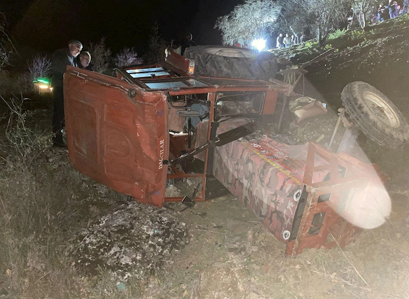 Traktör 30 metreden yuvarlandı, sürücü öldü