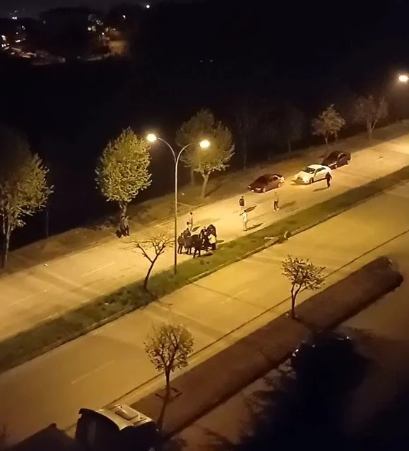 3 kişinin yaralandığı kavga, cep telefonu kamerasında