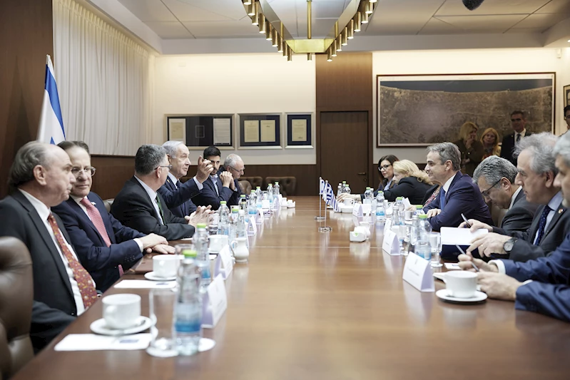 Yunanistan Başbakanı Miçotakis, Netanyahu ve Herzog ile görüştü