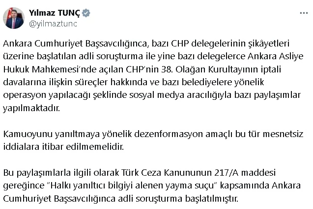 Bakan Tunç, 