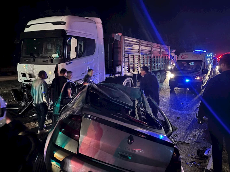 Adana’da refüjü aşıp karşı yöne geçen otomobil, kamyonla çarpıştı: 1 ölü, 1 yaralı