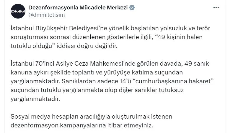İletişim Başkanlığı: İstanbul