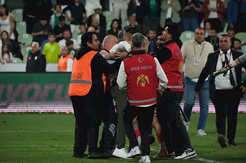 Bodrum FK - Samsunspor maçı sonunda gergin anlar 