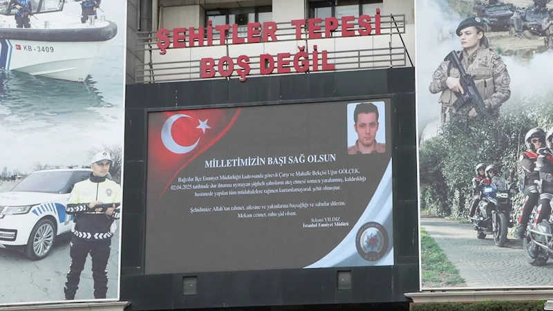 İstanbul - Şehit Bekçi Uğur Gölçek için İstanbul İl Emniyet Müdürlüğü