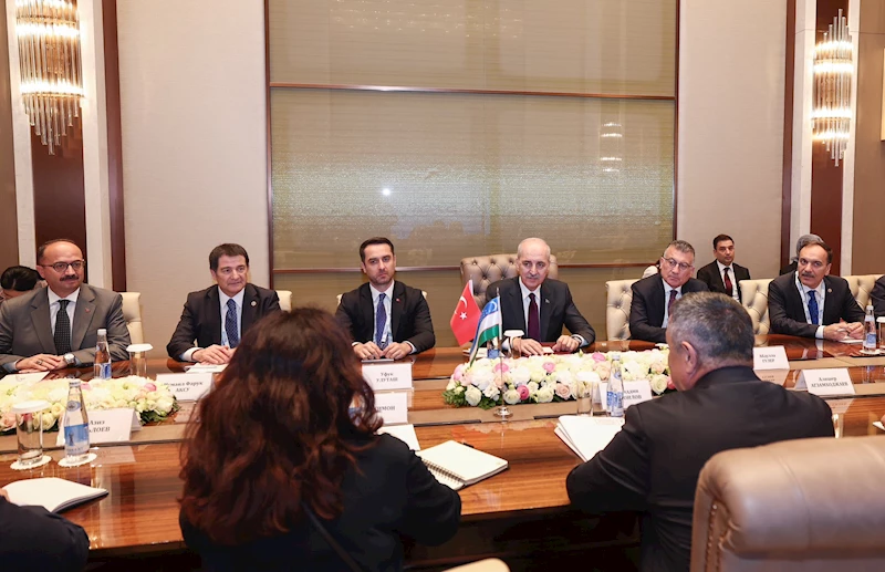TBMM Başkanı Kurtulmuş, Özbekistan Yasama Meclisi Başkanı İsmailov ile görüştü