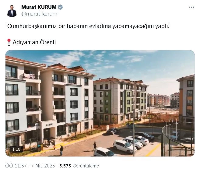 Bakan Kurum, Adıyaman Örenli