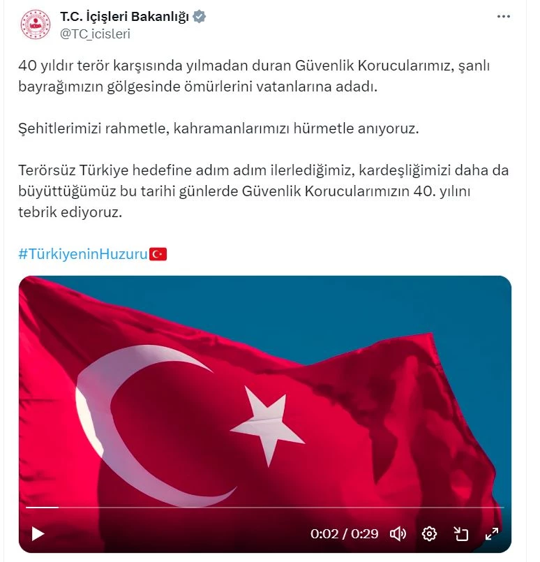 İçişleri Bakanlığı, güvenlik korucularının 40
