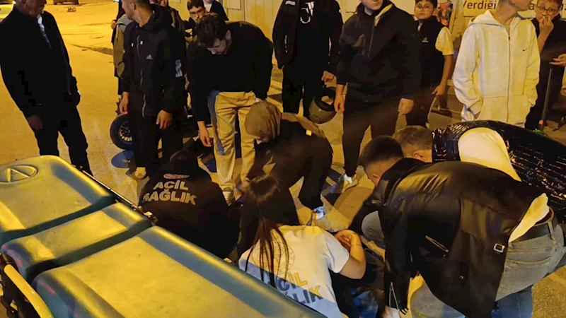 Otomobilin çarptığı motosikletli yaralandı