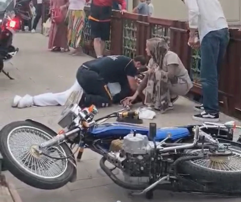 Ordu’da motosikletin çarptığı yaya yaralandı