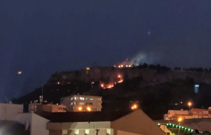 Mardin Kalesi eteklerinde 3 ayrı noktada örtü yangını (2)