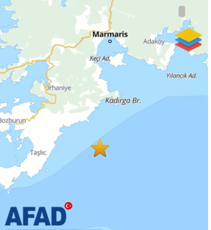 Marmaris açıklarında 5.8 büyüklüğünde deprem; toplam 69 kişi etkilendi, 1
