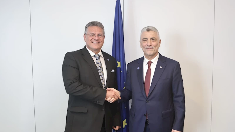 Bakan Bolat, AB Komisyonu Ticaretten Sorumlu Üyesi Maros Sefcovic ile görüştü