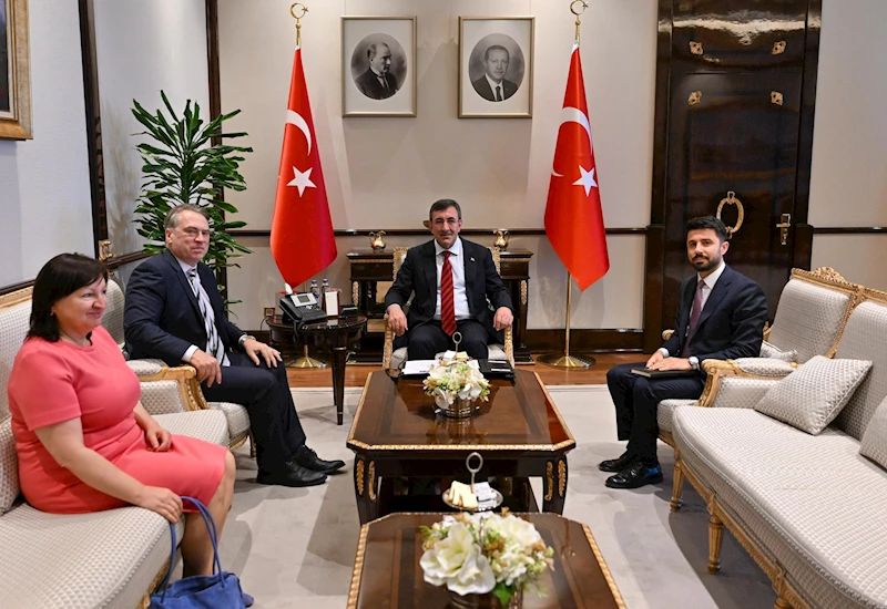 Cumhurbaşkanı Yardımcısı Yılmaz, AB Türkiye Delegasyonu Başkanı Ossowski ile bir araya geldi