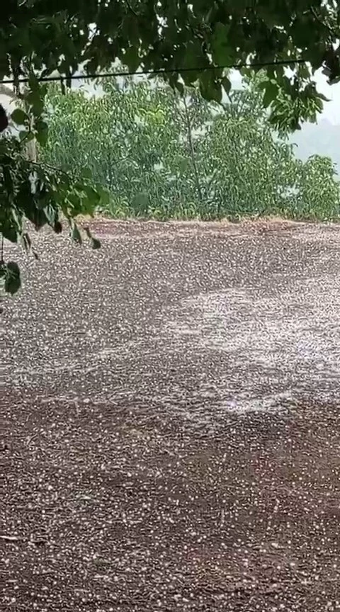 Elazığ Karakoçan’da dolu yağışı