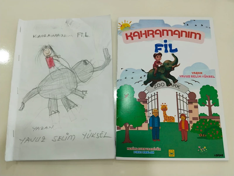 Kırşehir’de okul öncesi öğrencilerinin çizdikleri resimler, kitaba dönüştürüldü