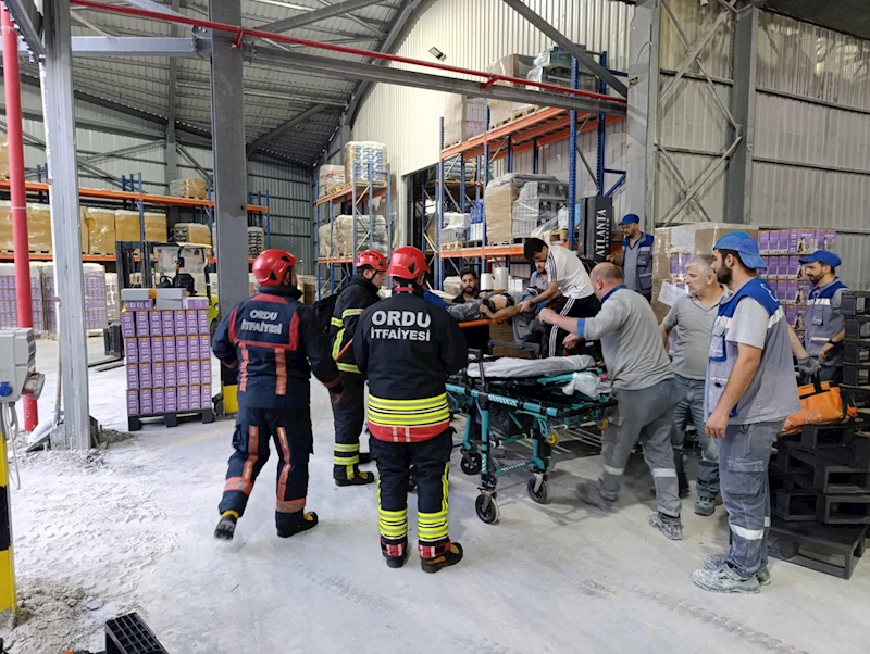 Bentonit fabrikasında makineye sıkışan işçi ağır yaralandı