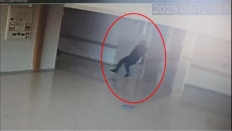 Hastanede ‘mavi kod’ verilen hastaya müdahaleye giderken düştü, o anlar kamerada