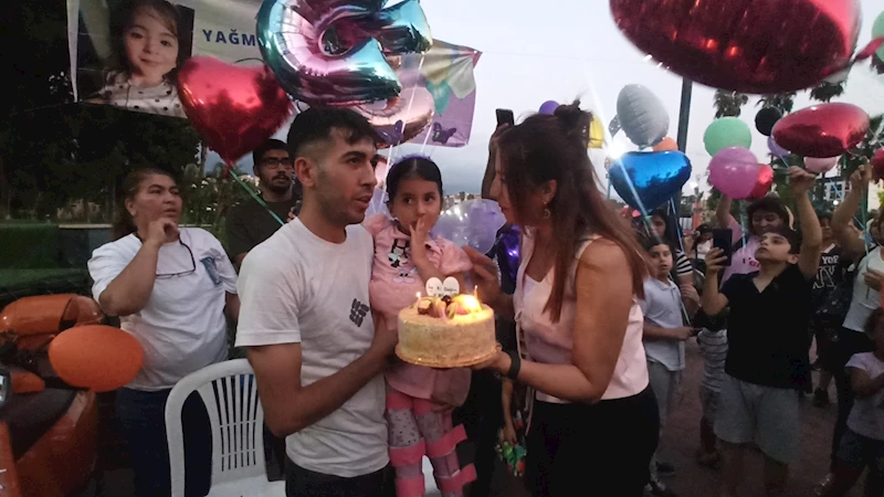 Spina bifida hastası Yağmur’un doğum günü için toplanan vatandaşlar balon uçurdu