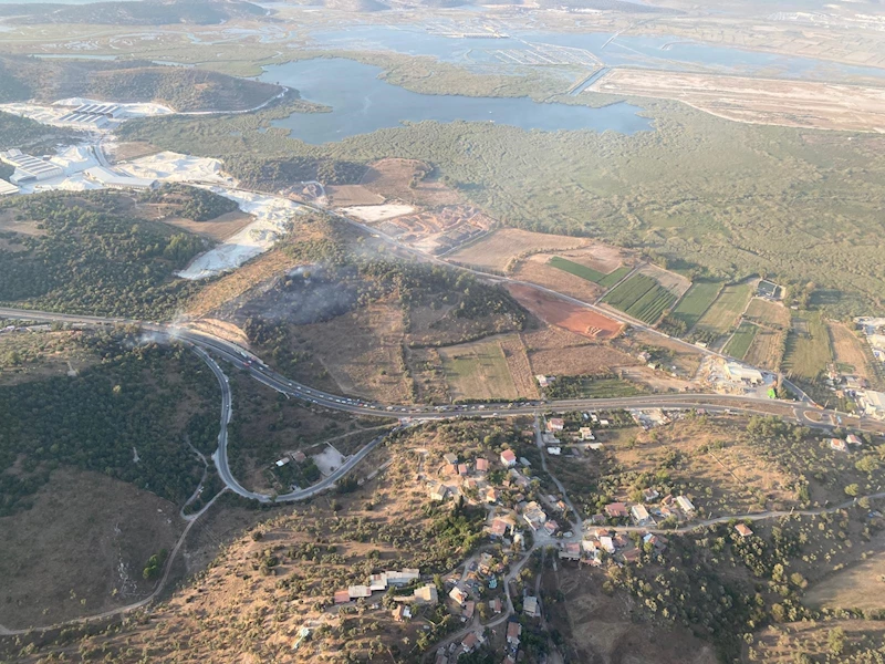 Milas’ta zirai alandaki yangın söndürüldü