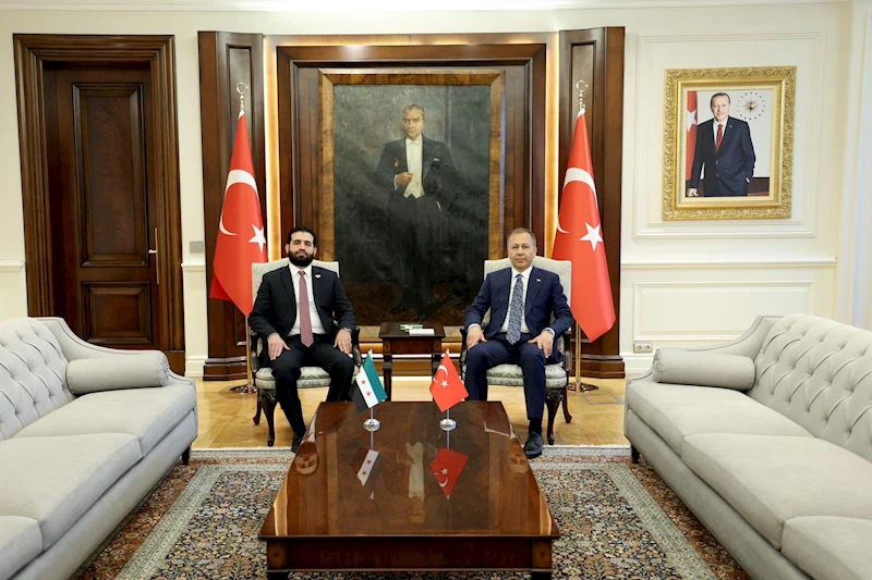 Bakan Yerlikaya, Suriyeli mevkidaşı Hattab ile görüştü