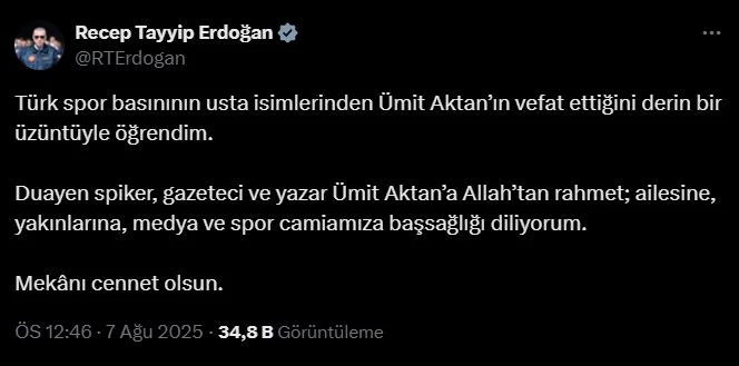 Cumhurbaşkanı Erdoğan