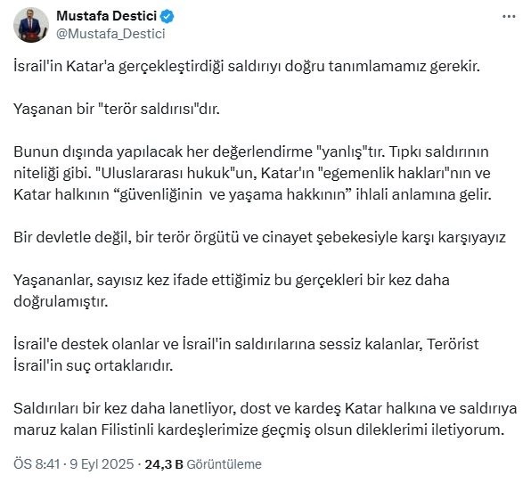 Destici: İsrail