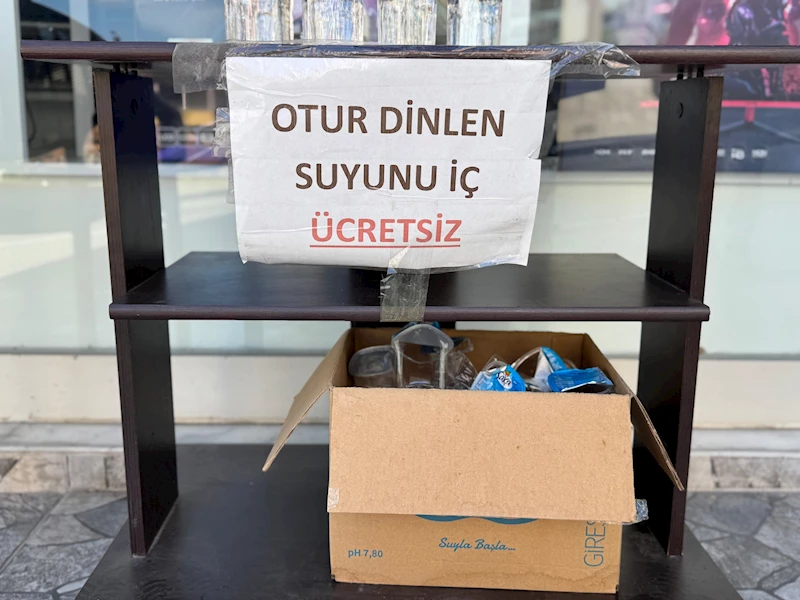 Yokuşta yorulanlara ücretsiz su ve dinlenme imkanı 