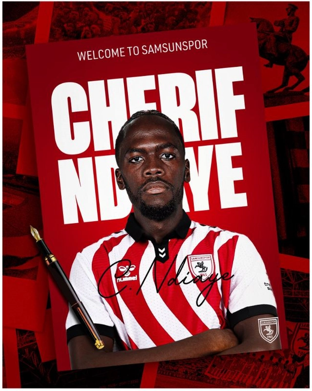 Samsunspor, Senegalli forvet Cherif Ndiaye ile sözleşme imzaladı
