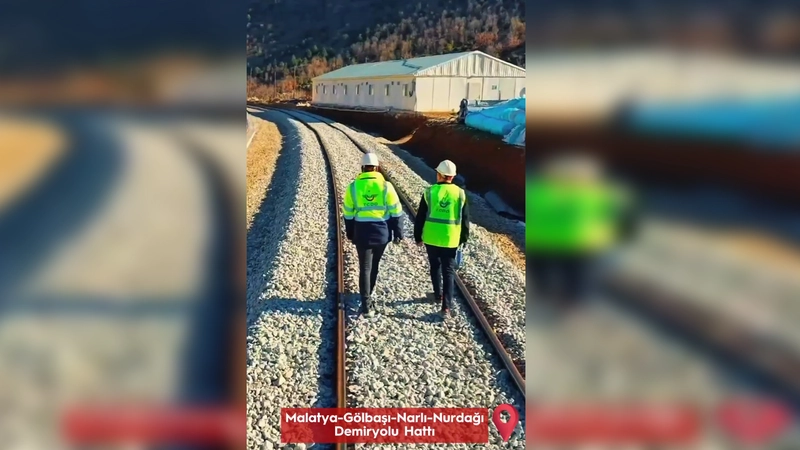 6 Şubat depreminde hasar gören Malatya-Gölbaşı-Narlı-Nurdağı Demiryolu hattı yarın açılıyor