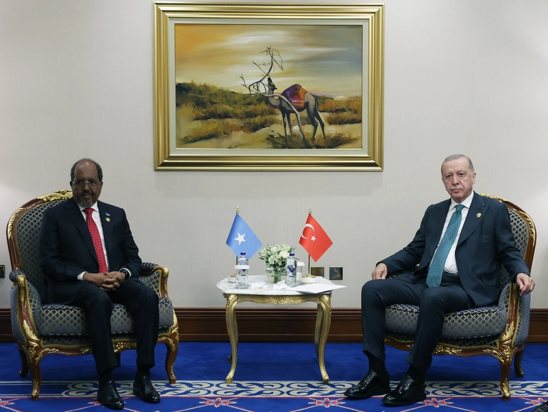 Cumhurbaşkanı Erdoğan, Somali Cumhurbaşkanı Mahmud ile bir araya geldi