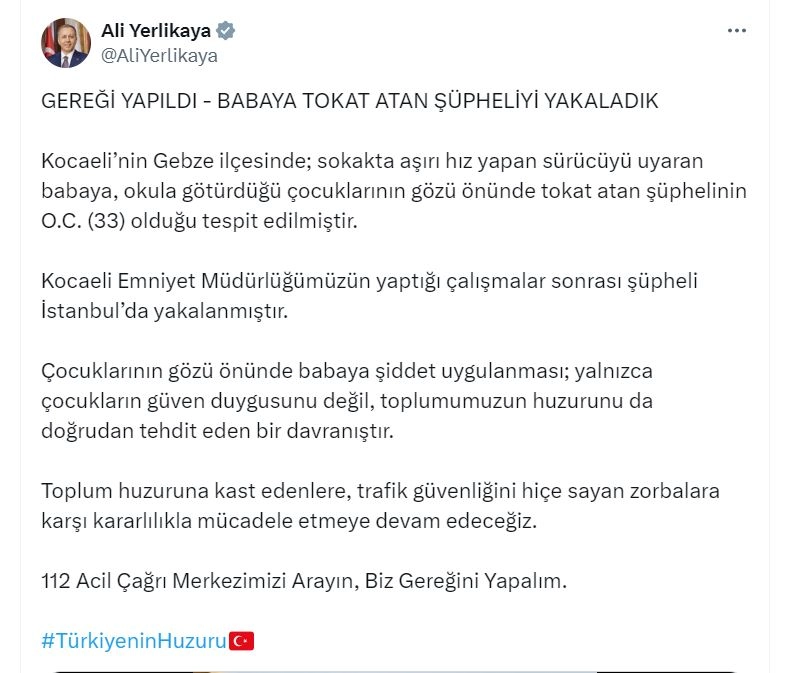 Trafik tartışmasında, çocuklarının yanında babalarına tokat attı (3)