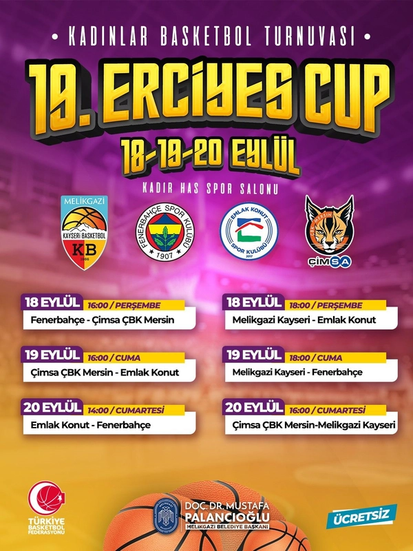 19’uncu Erciyes Cup maç programı belli oldu
